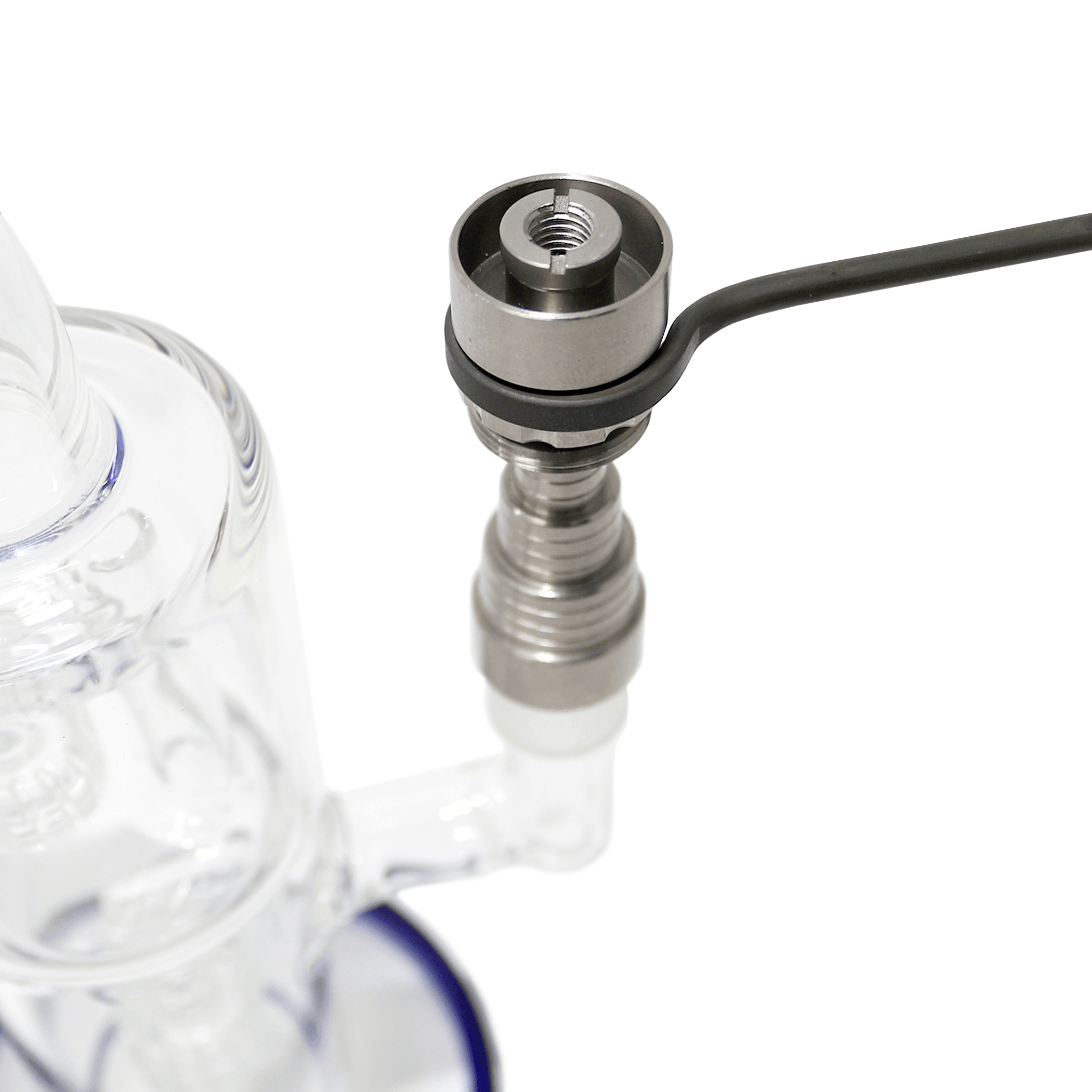 Hybrid Universal Titanium Dish Nail Dab Kit | On Dab Rig View | the dabbing specialists