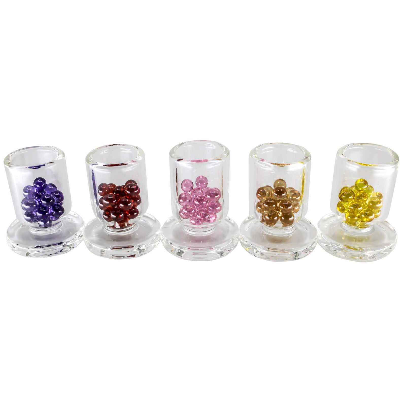 Multicolor Terp Ball Dab Pearls | Six Color Choices In Cup View | the dabbing specialists