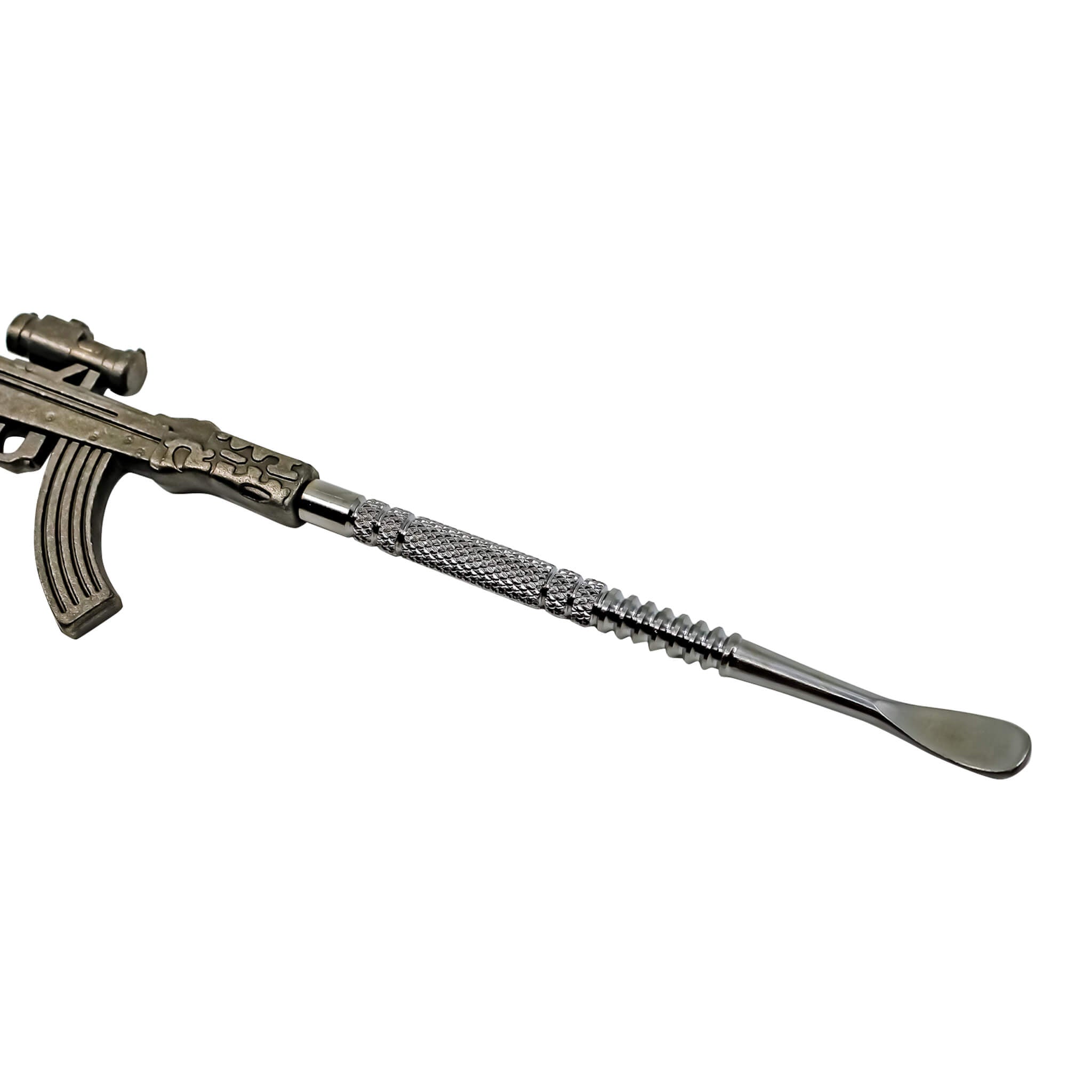 Munitions Stainless Steel Dab Tool | Dab Tool Angled Horizontal View | the dabbing specialists