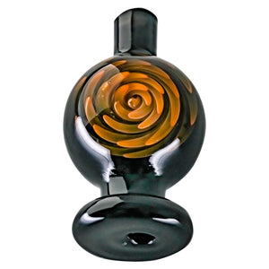Origin Spiral Inlay Bubble Cap | Black Prone View | the dabbing specialists