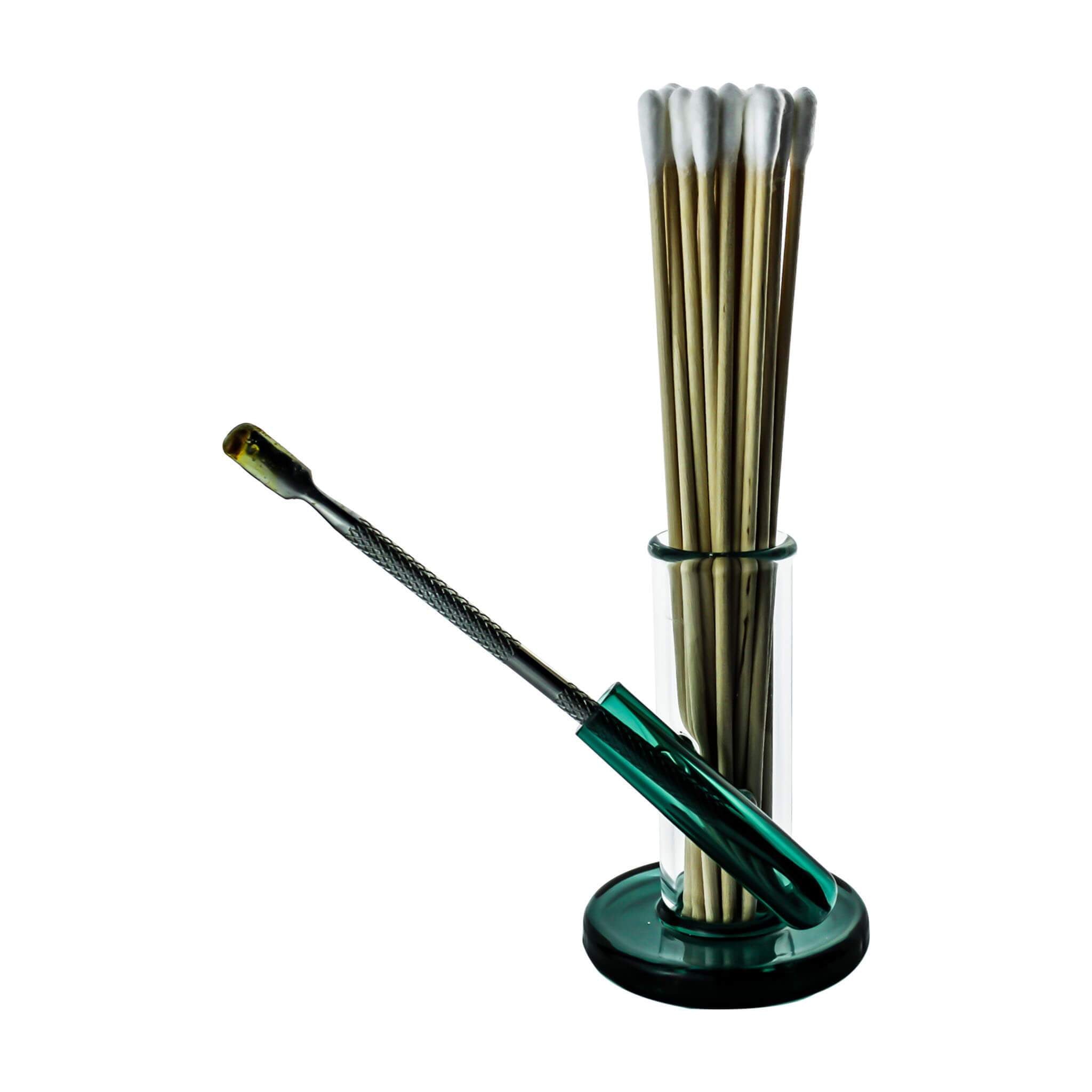 Puritan 6" Lint Free Cotton Swabs (Bags of 100) | In Holder View | the dabbing specialists