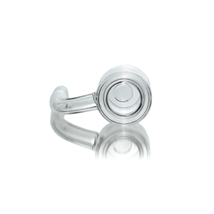 Quartz Banger Thermal Core Reactor | 10mm Male With Saucer Cap | Angled | the dabbing specialists