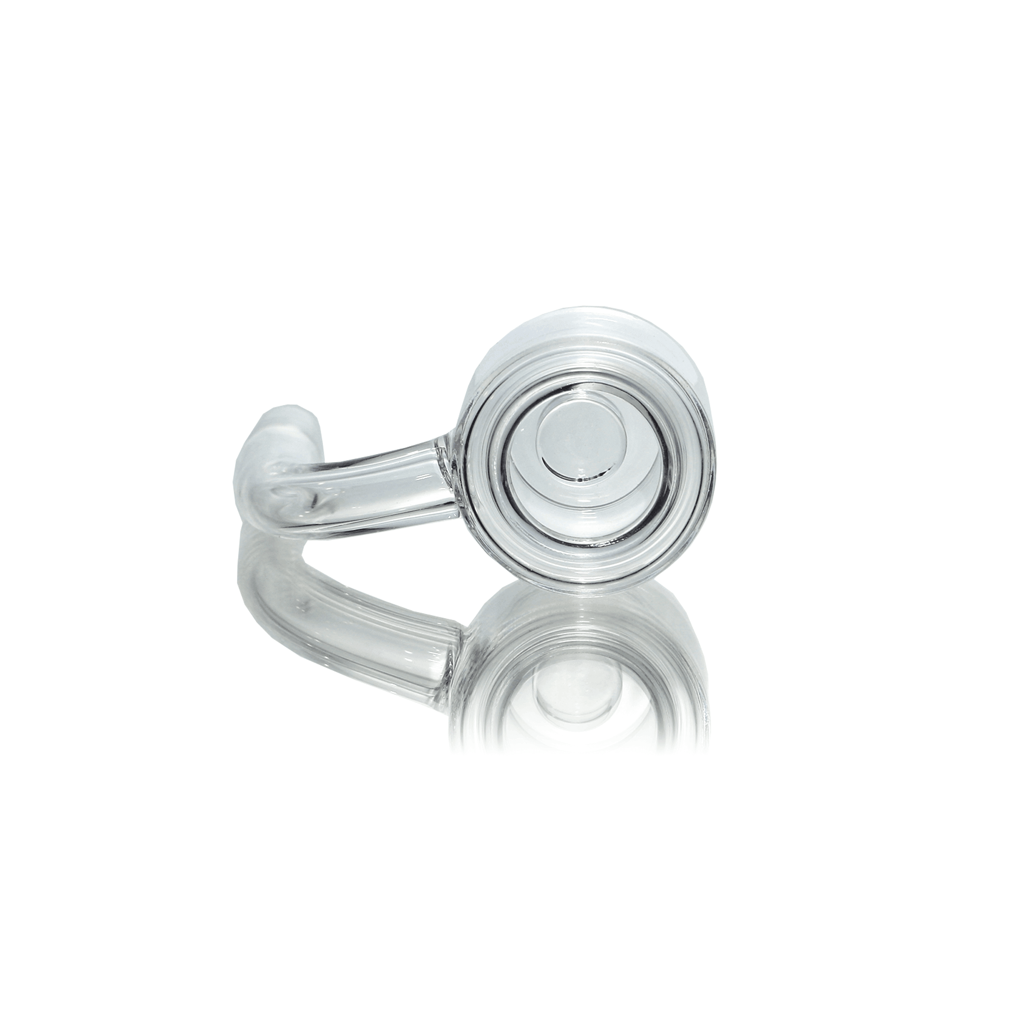 Quartz Banger Thermal Core Reactor | 10mm Male With Saucer Cap | Angled | the dabbing specialists