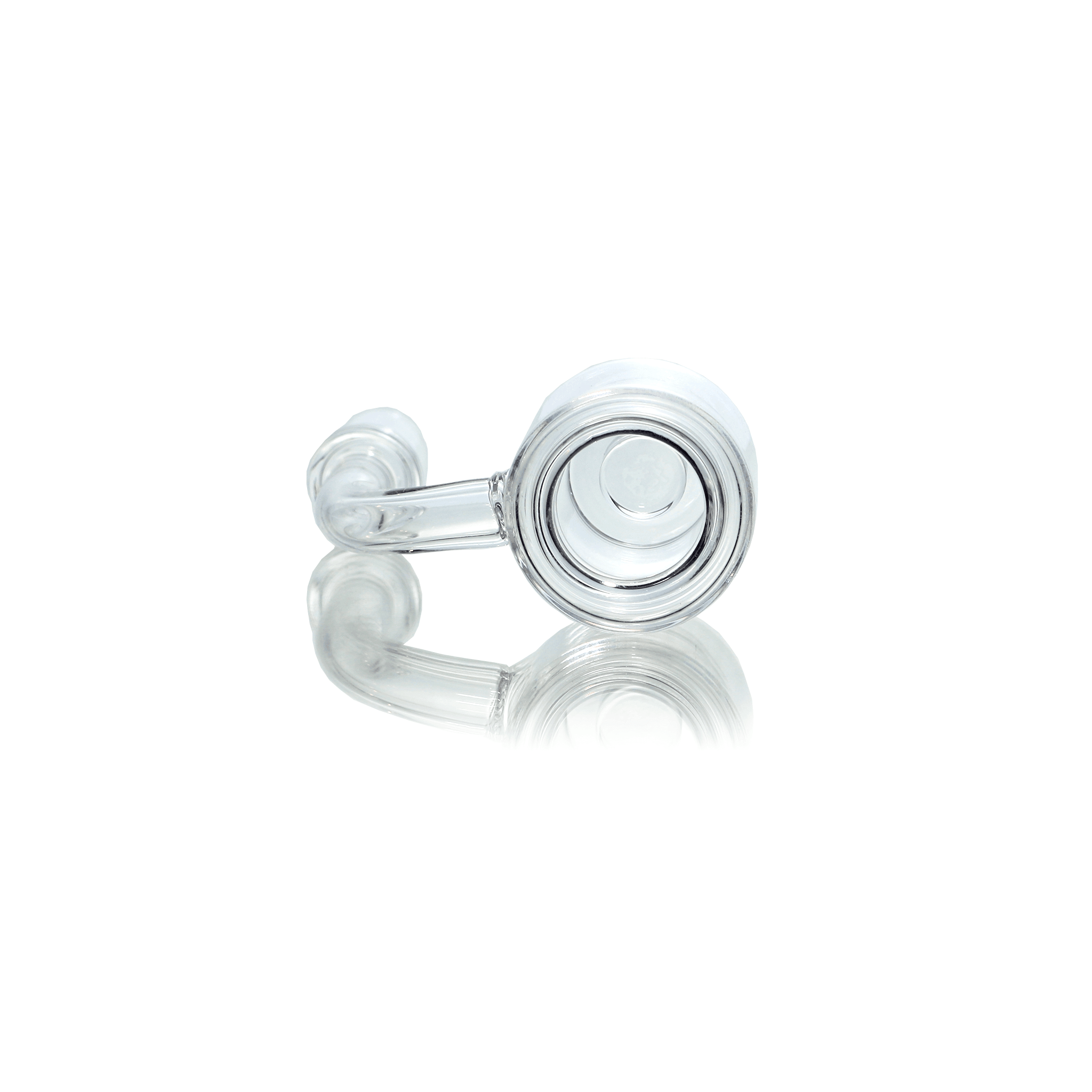 Quartz Banger Thermal Core Reactor | 14mm Male With Saucer Cap | Top View | the dabbing specialists