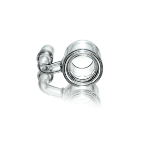 Quartz Double Wall Banger (Torch) | 14mm Male | Top Down View | the dabbing specialists