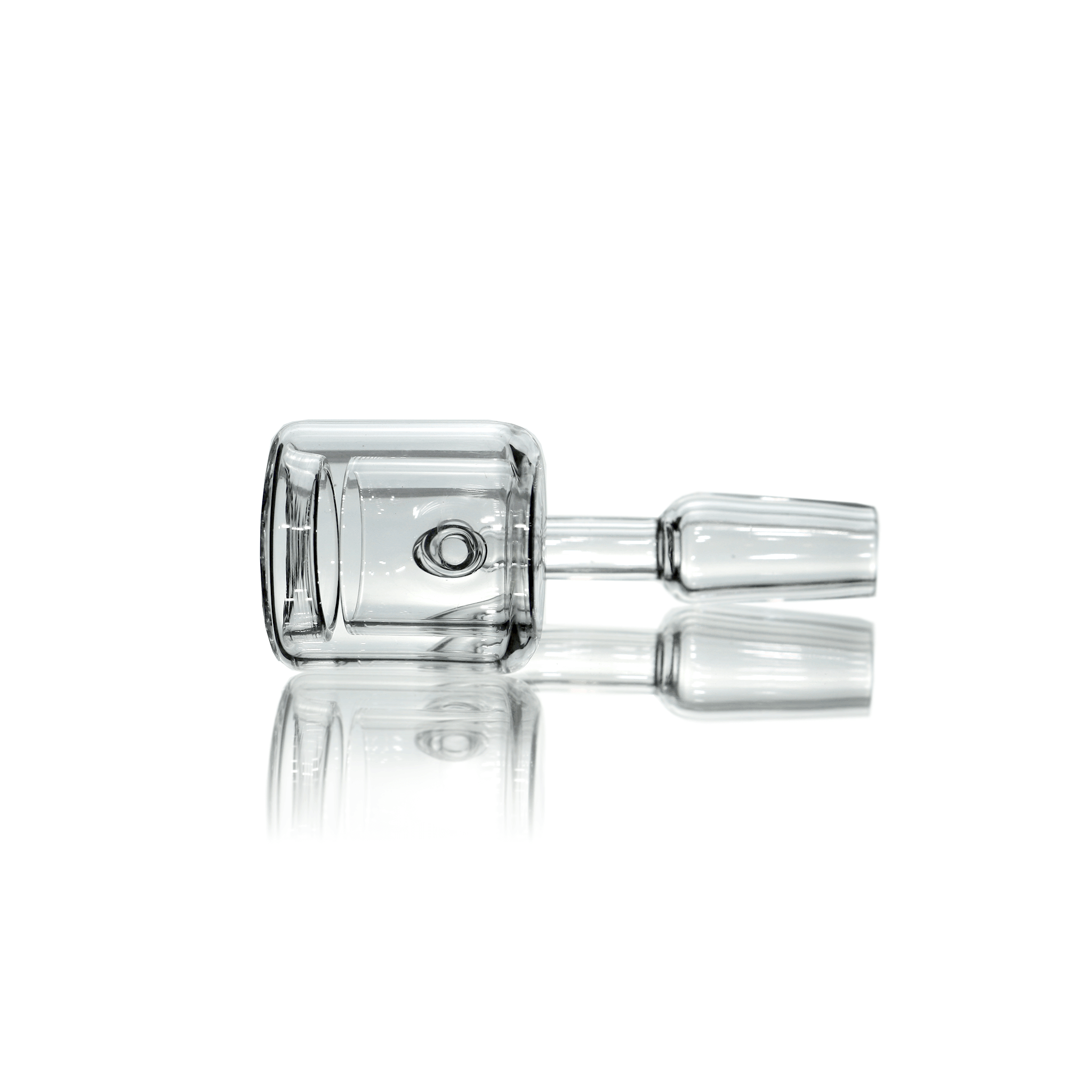 Quartz Double Wall Banger (Torch) | 14mm Male | Prone View | the dabbing specialists