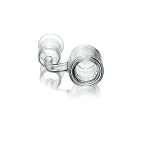 Quartz Double Wall Banger (Torch) | 18mm Female | Top Down View | the dabbing specialists