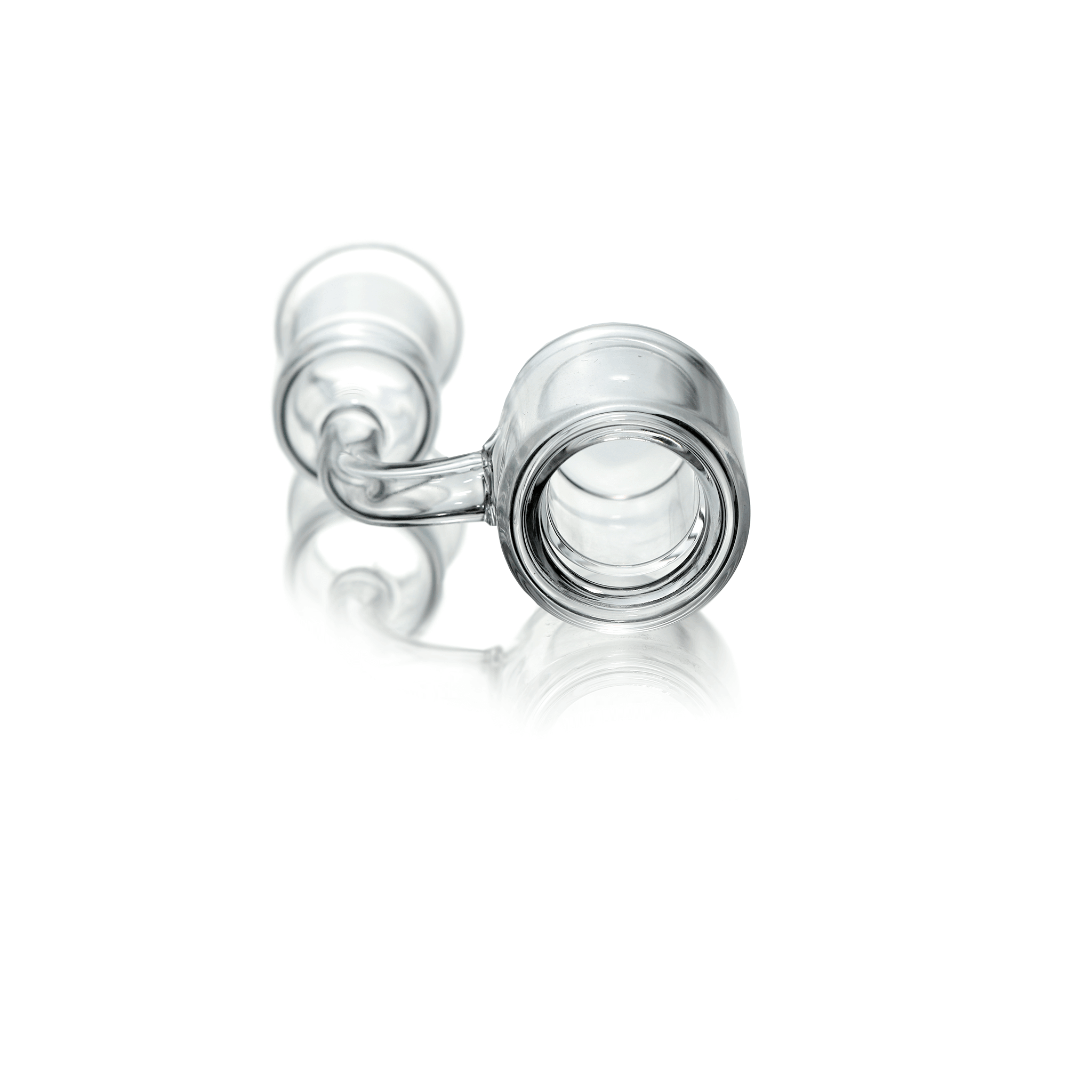 Quartz Double Wall Banger (Torch) | 18mm Female | Top Down View | the dabbing specialists