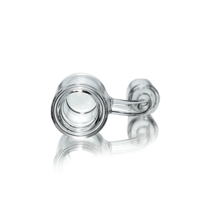Quartz Double Wall Banger (Torch) | 18mm Male | Top Down View | the dabbing specialists