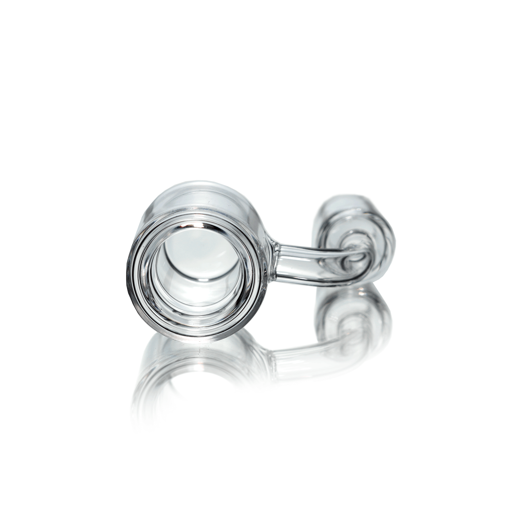 Quartz Double Wall Banger (Torch) | 18mm Male | Top Down View | the dabbing specialists