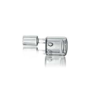 Quartz Double Wall Banger (Torch) | 18mm Male | Side View | the dabbing specialists