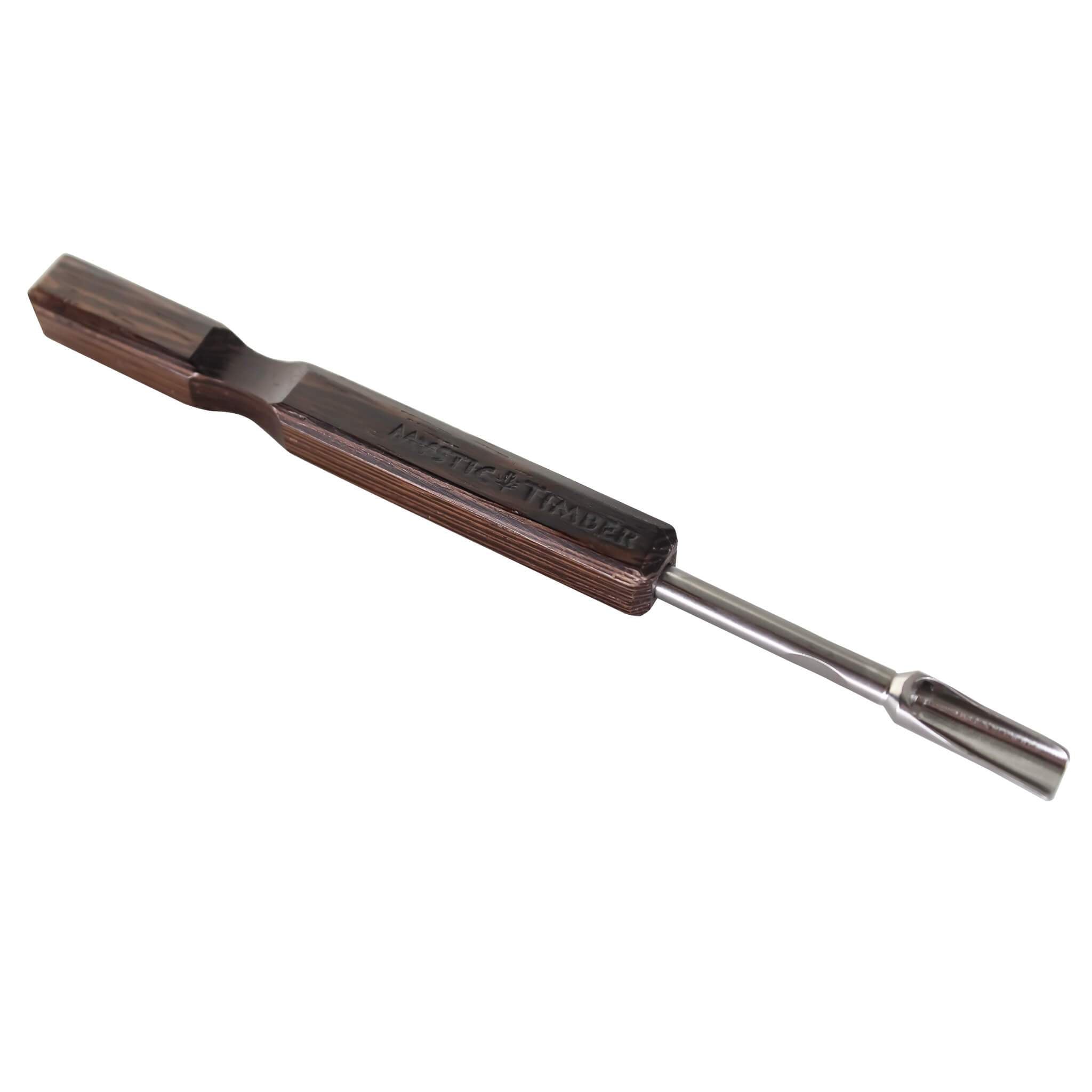 SauceScoop Midi Dab Tool | Dark Wood Tool View | the dabbing specialists