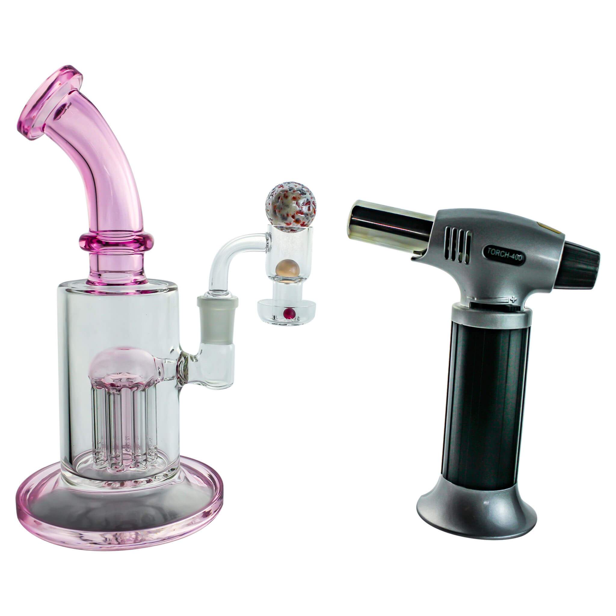 Spin Matrix Marbled Terp Slurper Complete Dabbing Kit #1 | Pink Kit With Torch | TDS