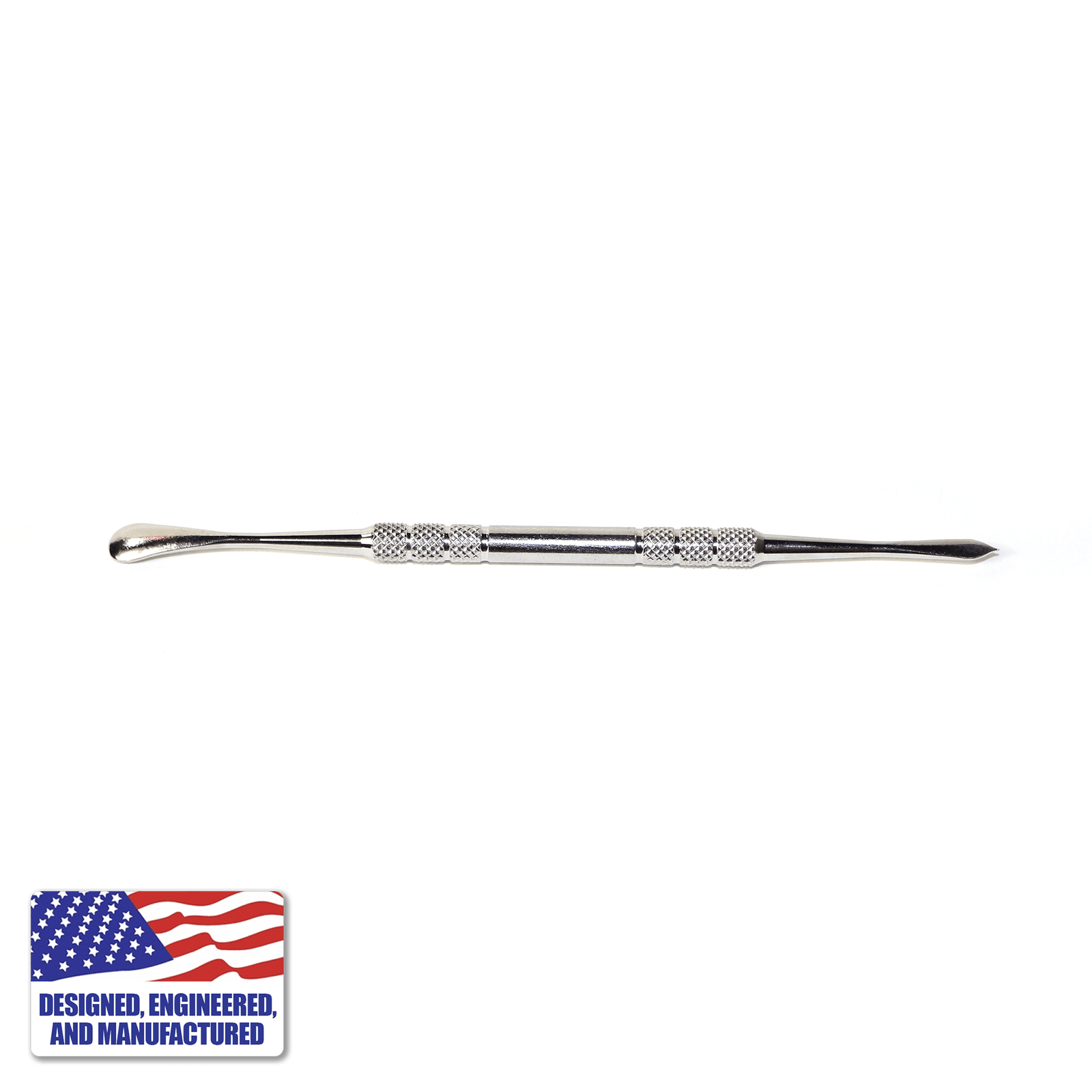 Stainless Steel Scooper Cleaning Tool | Alternate Horizontal View | the dabbing specialists