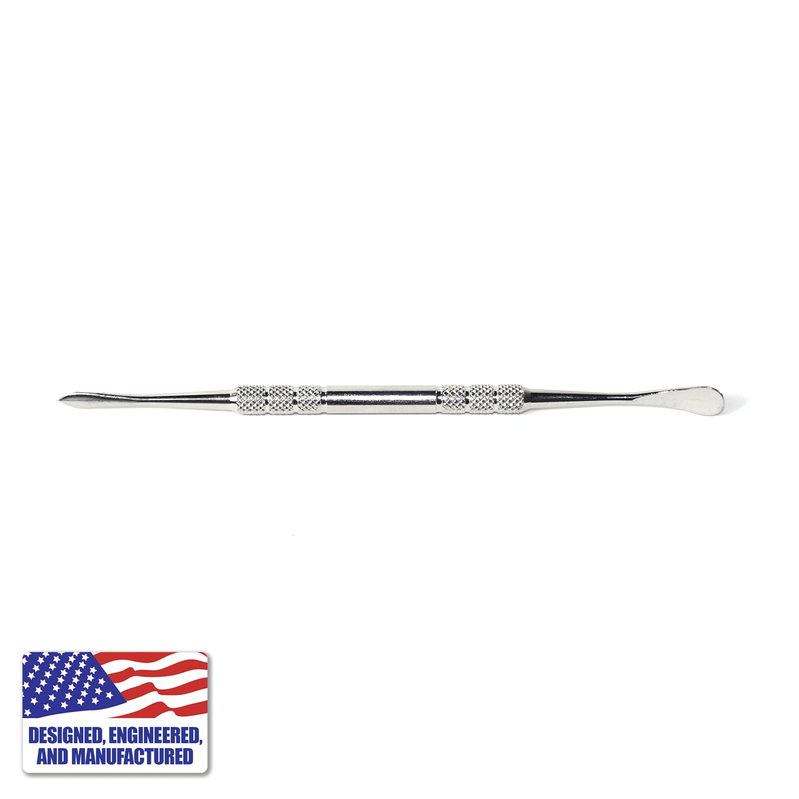 Stainless Steel Scooper Cleaning Tool | Alternate Horizontal View | the dabbing specialists