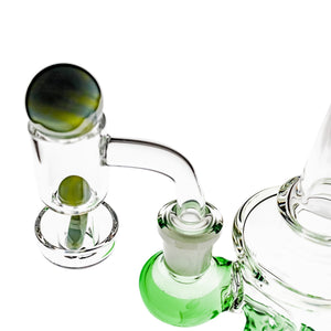 TDS Shower Perc Dab Rig Kit #1 | Close Up Marbled Terp Slurper View | the dabbing specialists