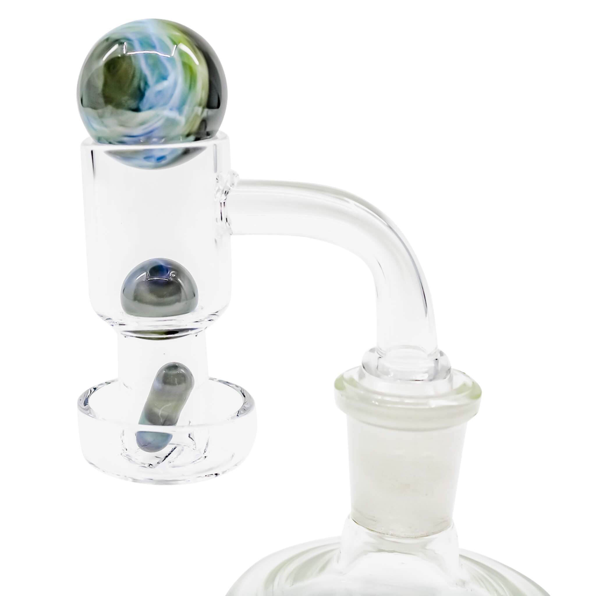 Terp Slurper Marble Set | Black Green Blue Set On Slurper View | the dabbing specialists