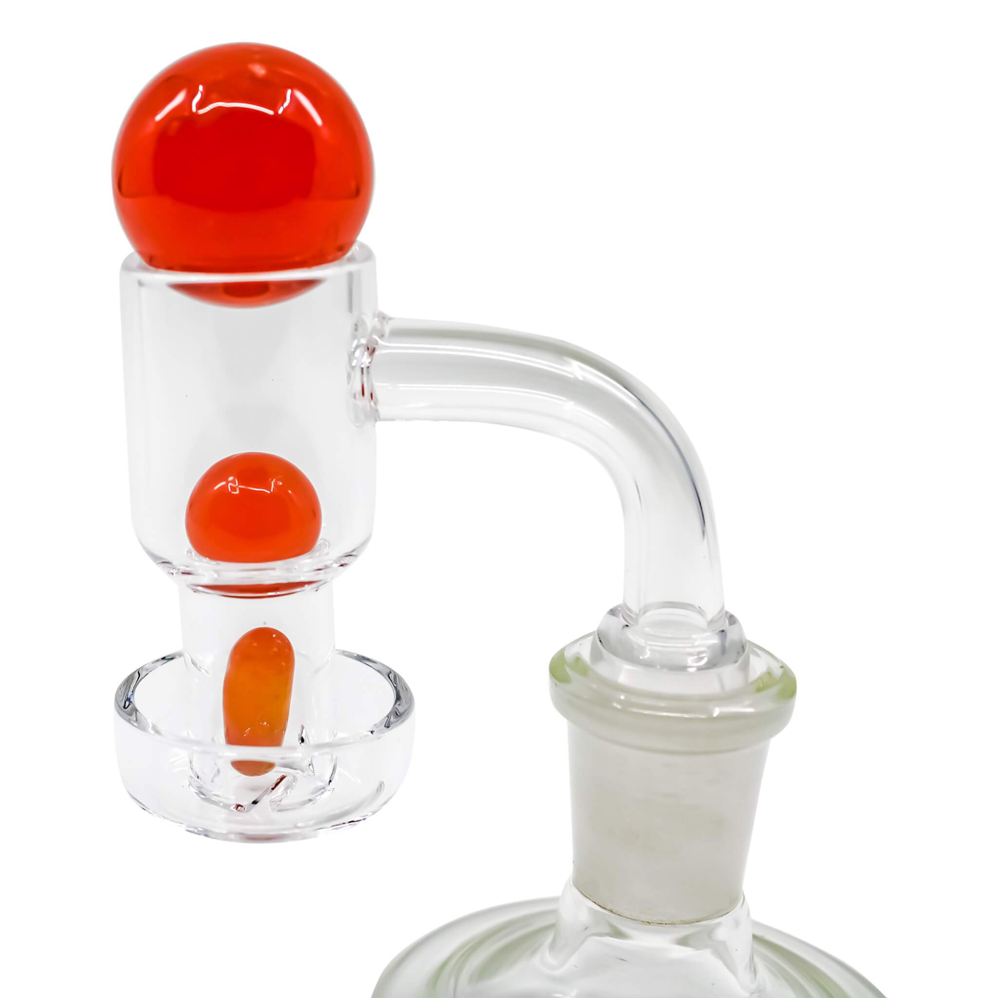 Terp Slurper Marble Set | Reddish Orange Marble On Terp Slurper View | the dabbing specialists