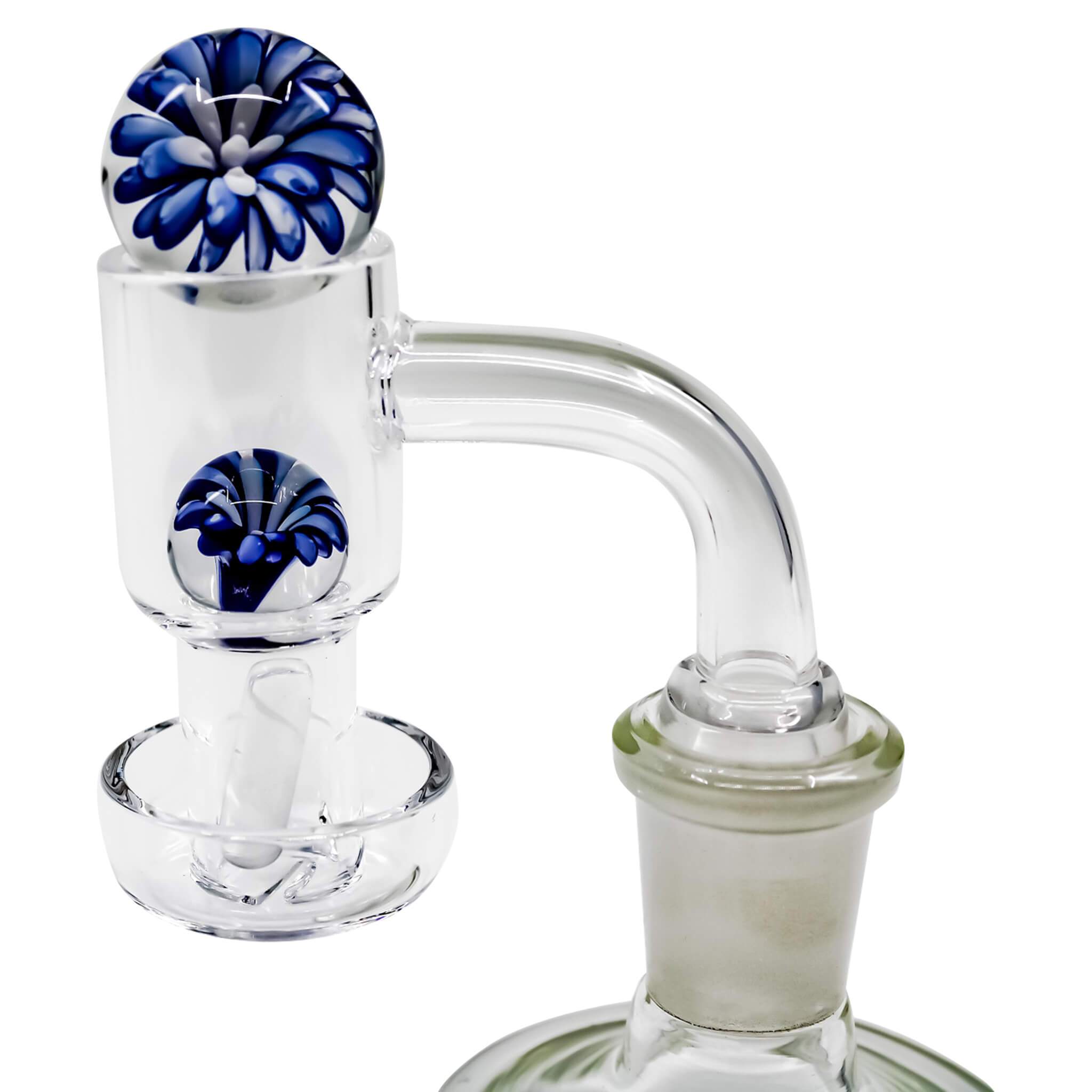 Terp Slurper Marble Set | Clear Flower Burst Set On Terp Slurper View | the dabbing specialists