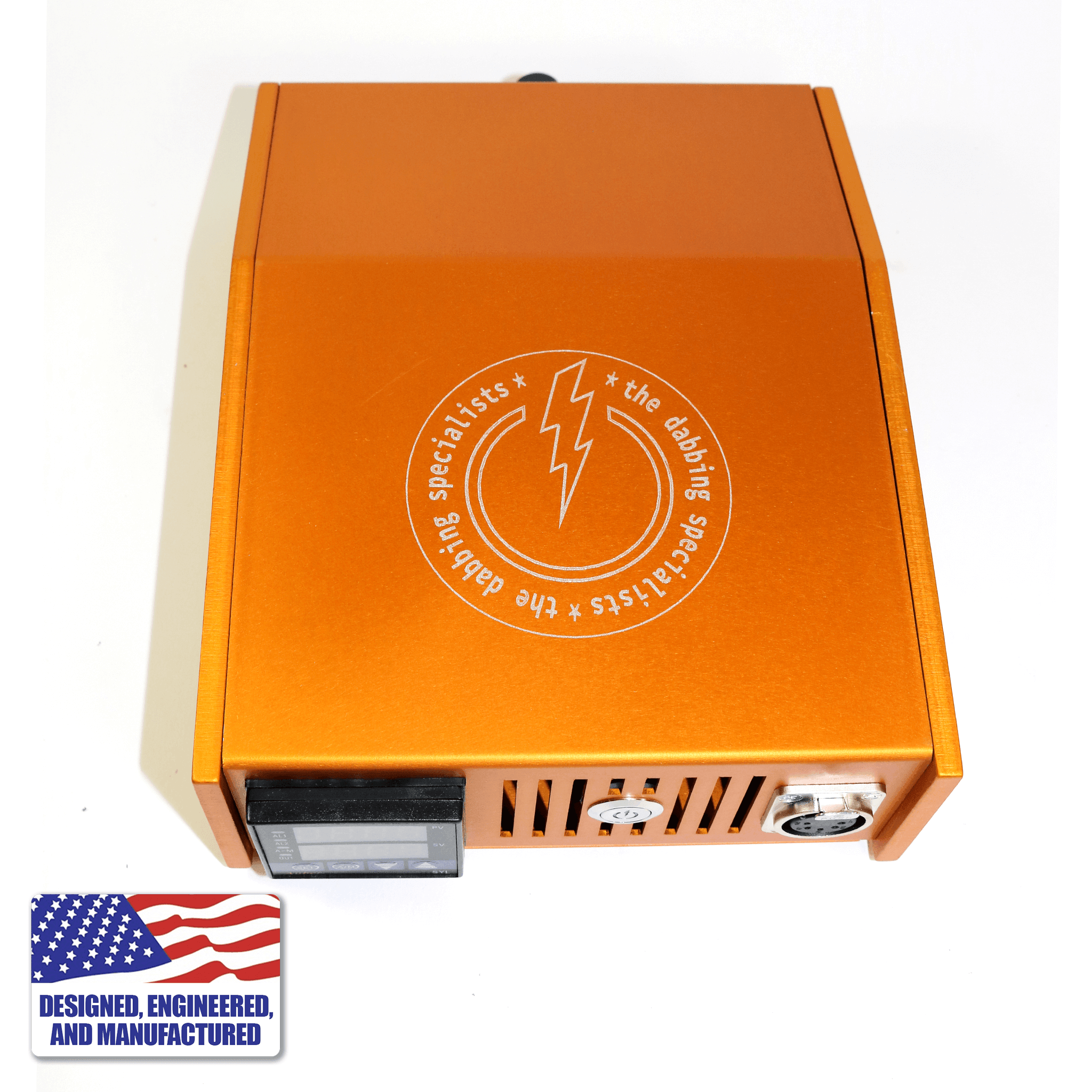 The Dabbing Specialists Custom Enail | Made in the USA | Orange Top Down View | TDS
