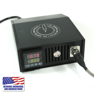 The Dabbing Specialists Custom Enail | Made in the USA | Black Front Face View | TDS