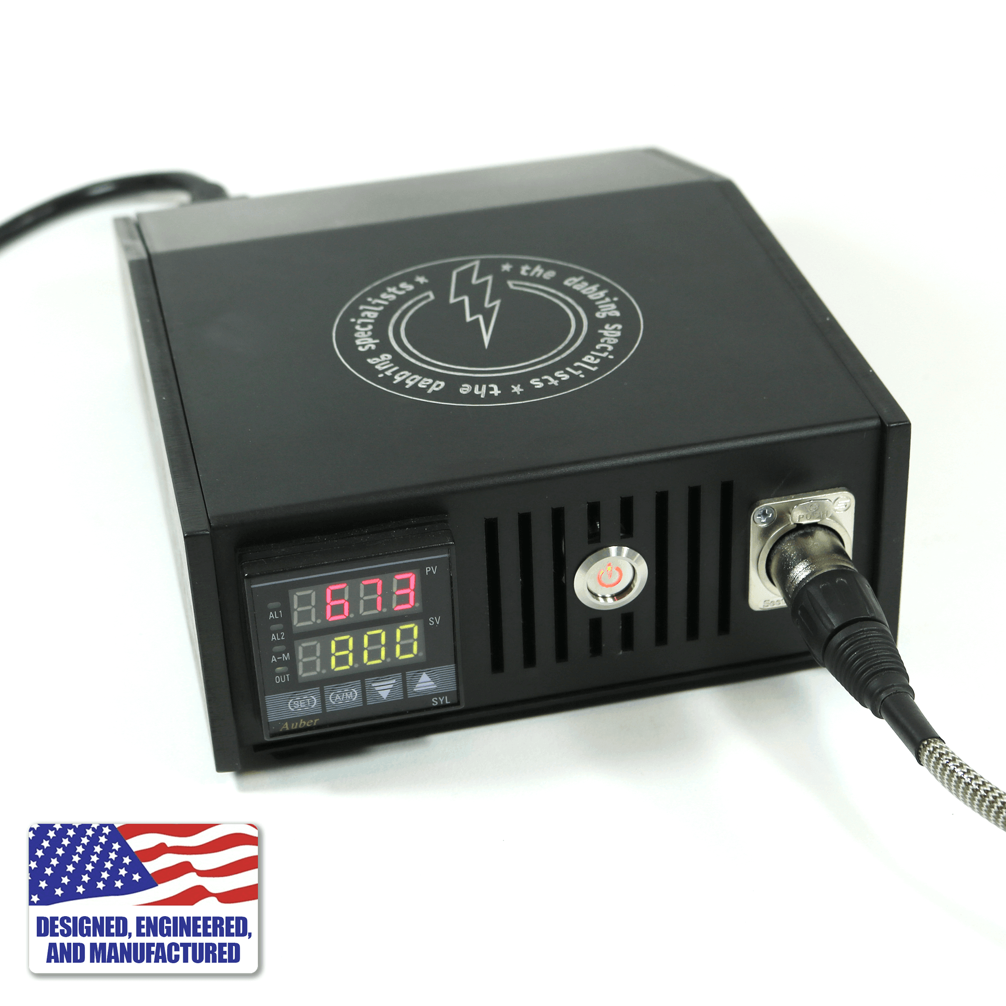 The Dabbing Specialists Custom Enail | Made in the USA | Black Front Face View | TDS