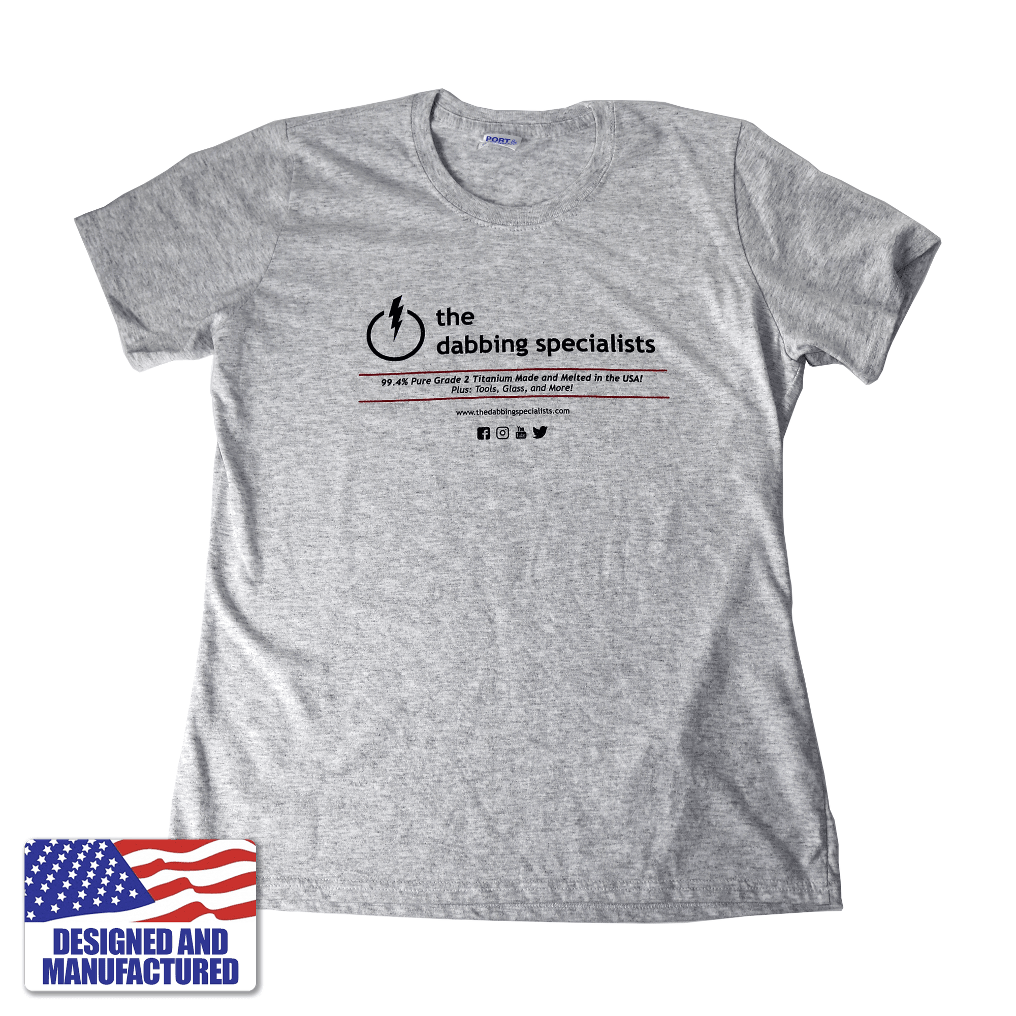 The Dabbing Specialists Motto Tee Shirt | Grey T-Shirt View | the dabbing specialists