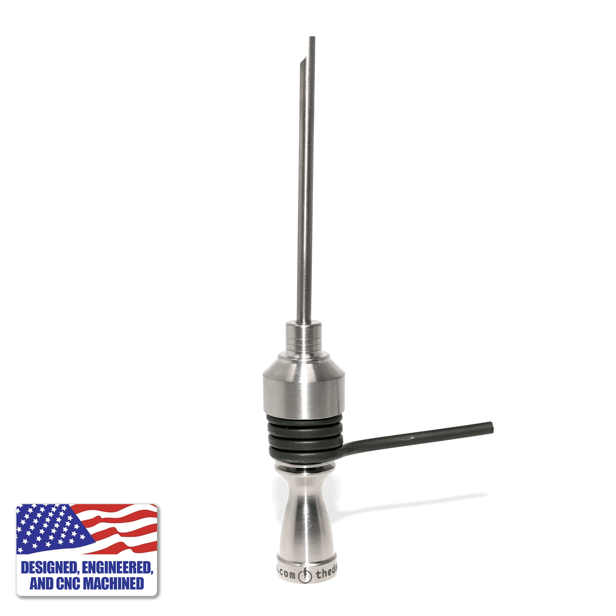 Titanium Dab Kit | 16mm Coil | 14mm/10mm Female Adapter | Full Titanium Nail Stack Capped View | TDS