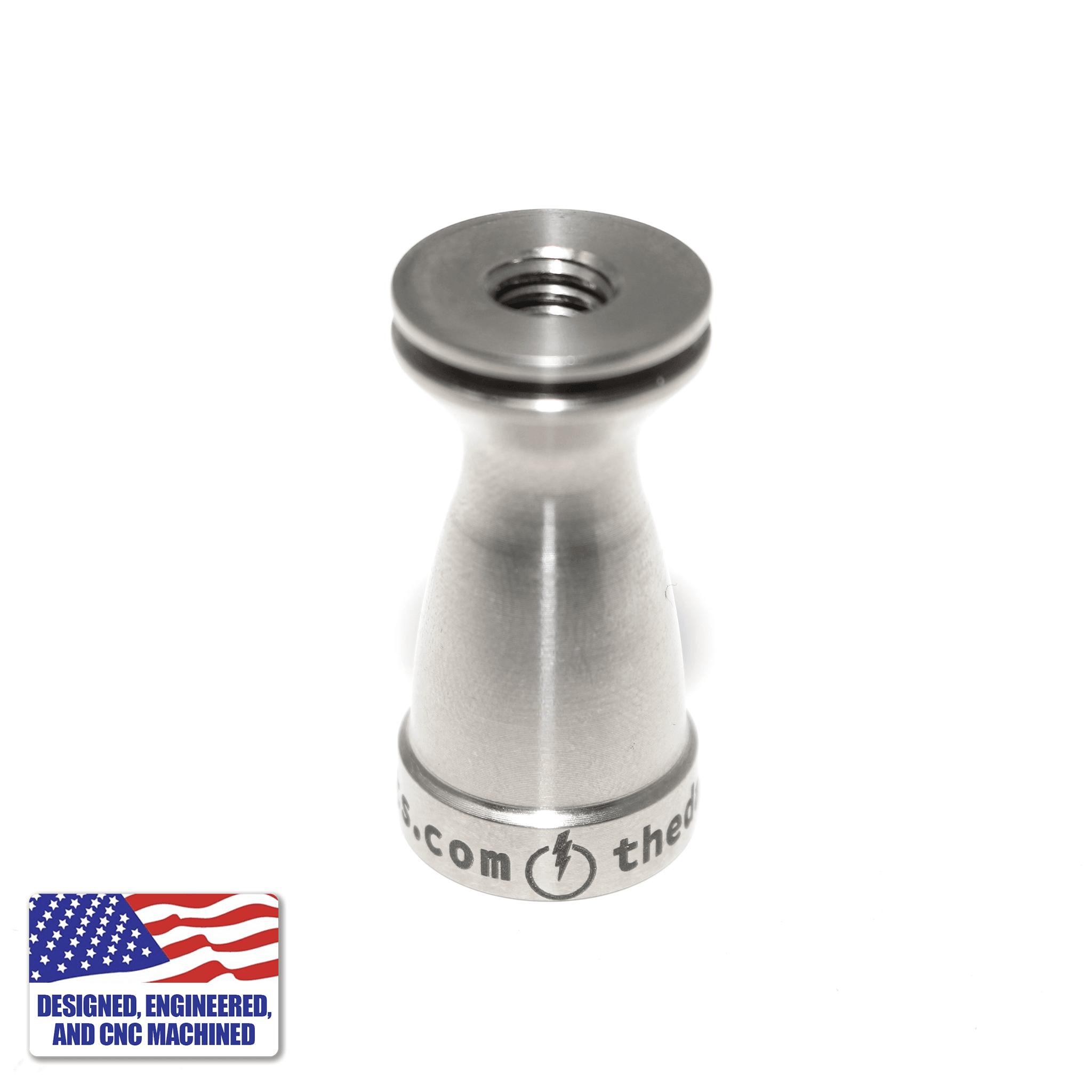 Titanium Dab Kit | 16mm Coil | 14mm/10mm Female Adapter | Titanium Nail Body Profile View | TDS
