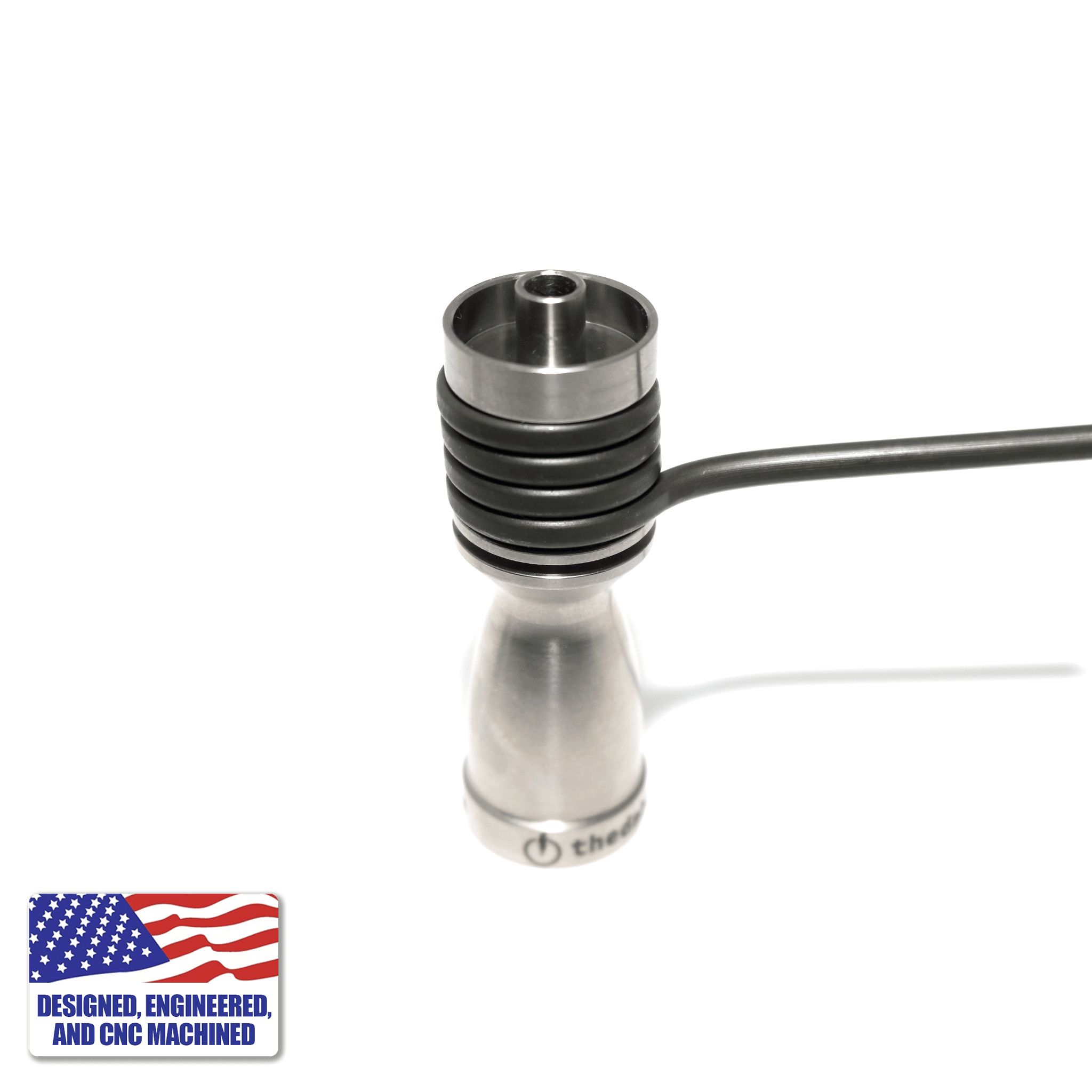 Titanium Dab Kit | 16mm Coil | 18mm/14mm Female Adapter | Top Down View | the dabbing specialists