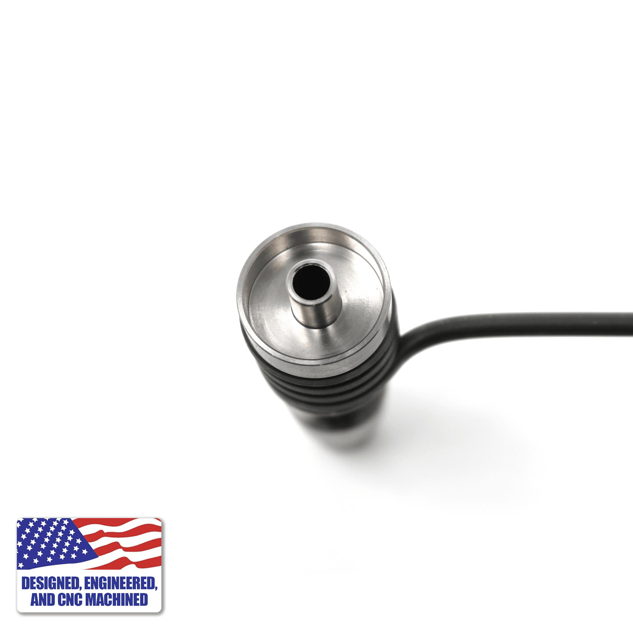 Titanium Dab Kit | 16mm Coil | 18mm/14mm Male Adapter | Top Down Coil View | the dabbing specialists