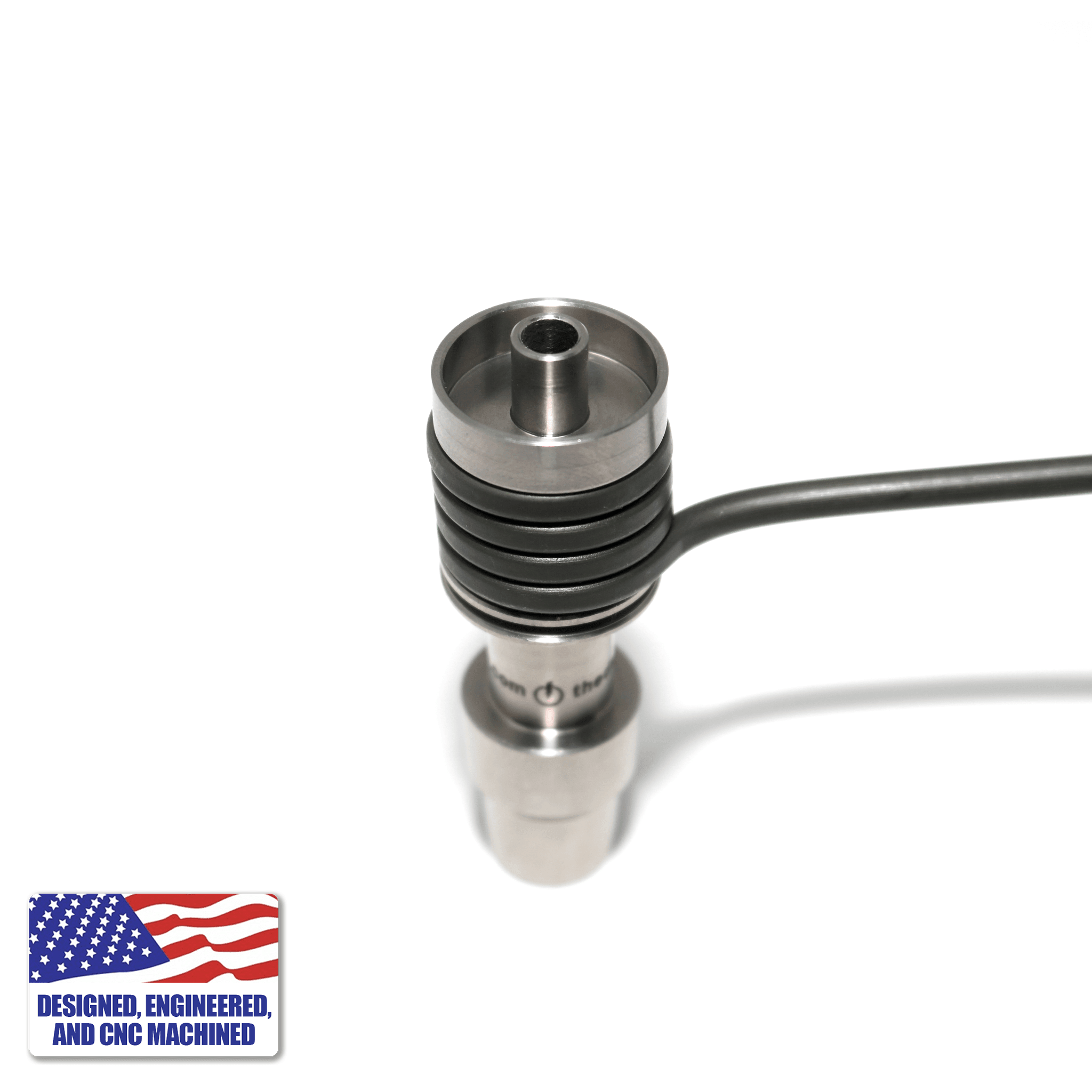 Titanium Dab Kit | 16mm Coil | 18mm/14mm Male Adapter | Top Down Coil View | the dabbing specialists