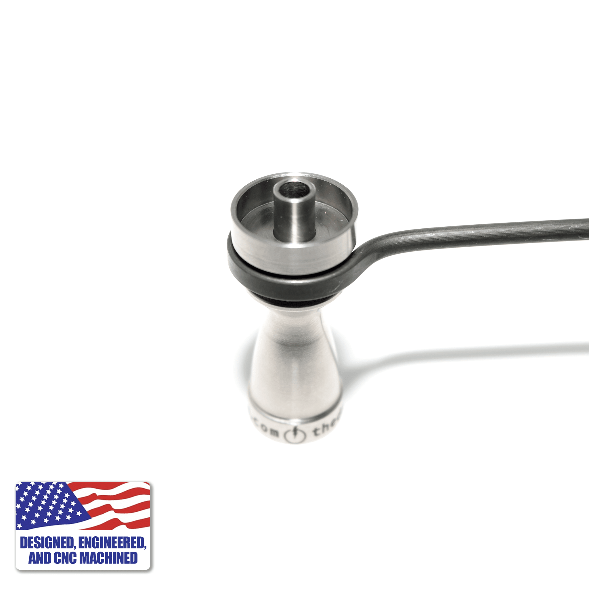 Titanium Dab Kit - Flat Coil - 14mm/10mm Female Adapter | Alternate Top Down View | TDS