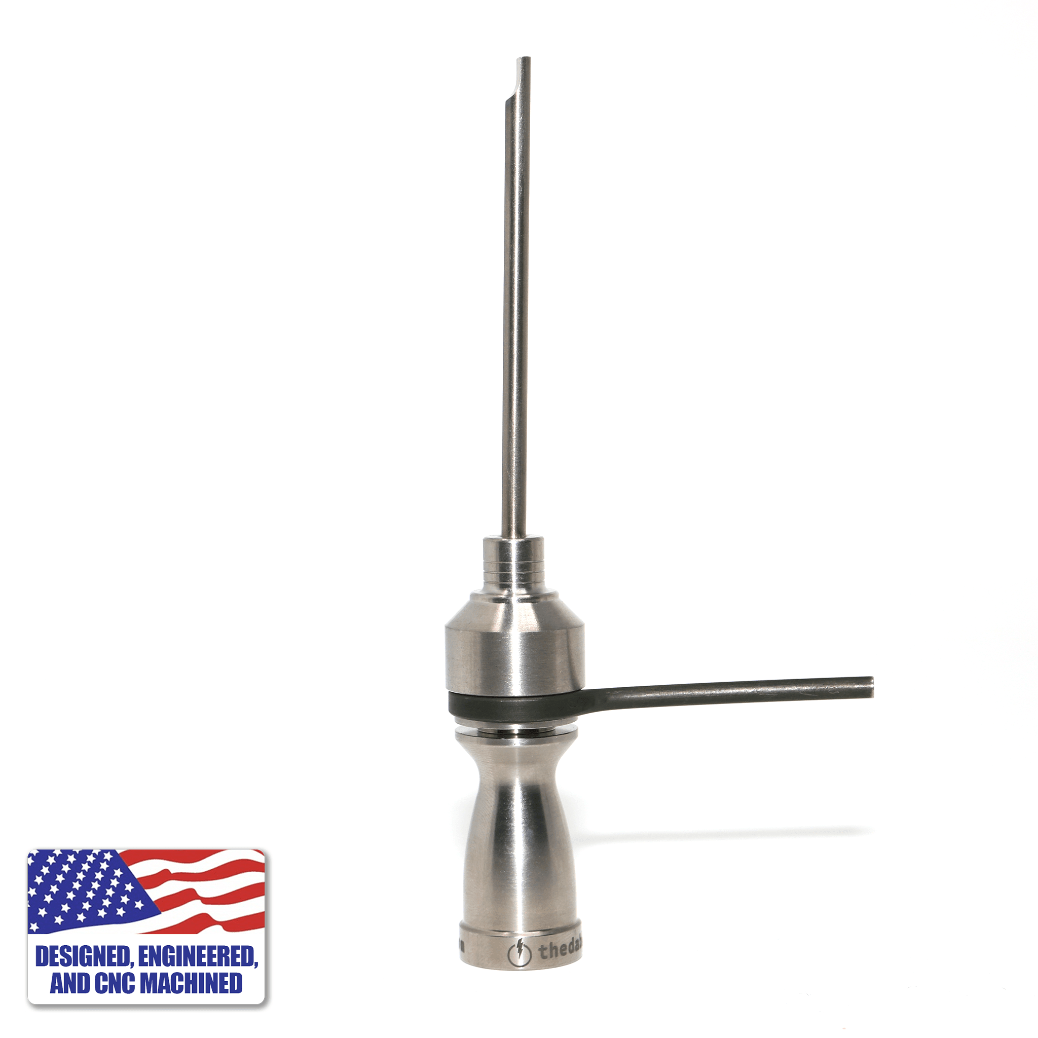Titanium Dab Kit | Flat Coil | 18mm/14mm Female Adapter | Full Nail Stack Profile View | TDS