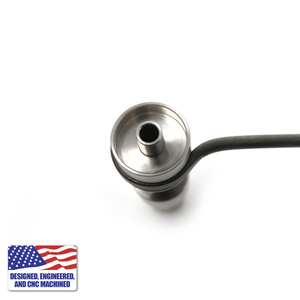 Titanium Dab Kit - Flat Coil | 18mm/14mm Male Adapter | Top Down In Use View | TDS