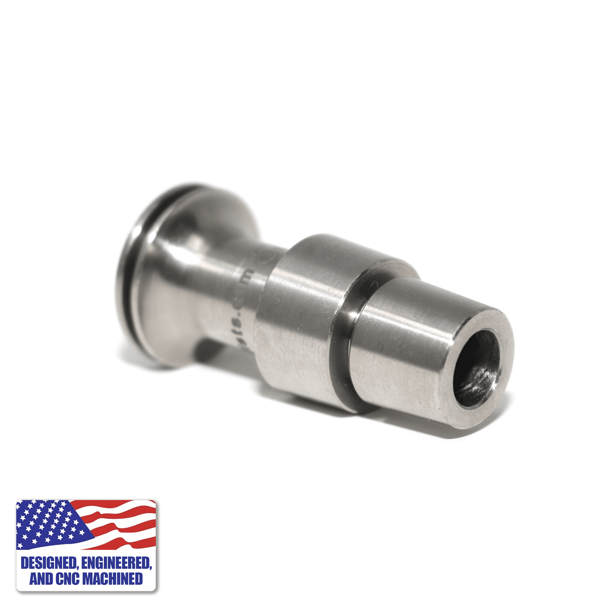 Titanium Dab Kit - Flat Coil | 18mm/14mm Male Adapter | Titanium Nail Body Angled View | TDS