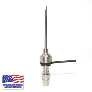 Titanium Dab Kit - Flat Coil | 18mm/14mm Male Adapter | Full Titanium Nail Stack View | TDS