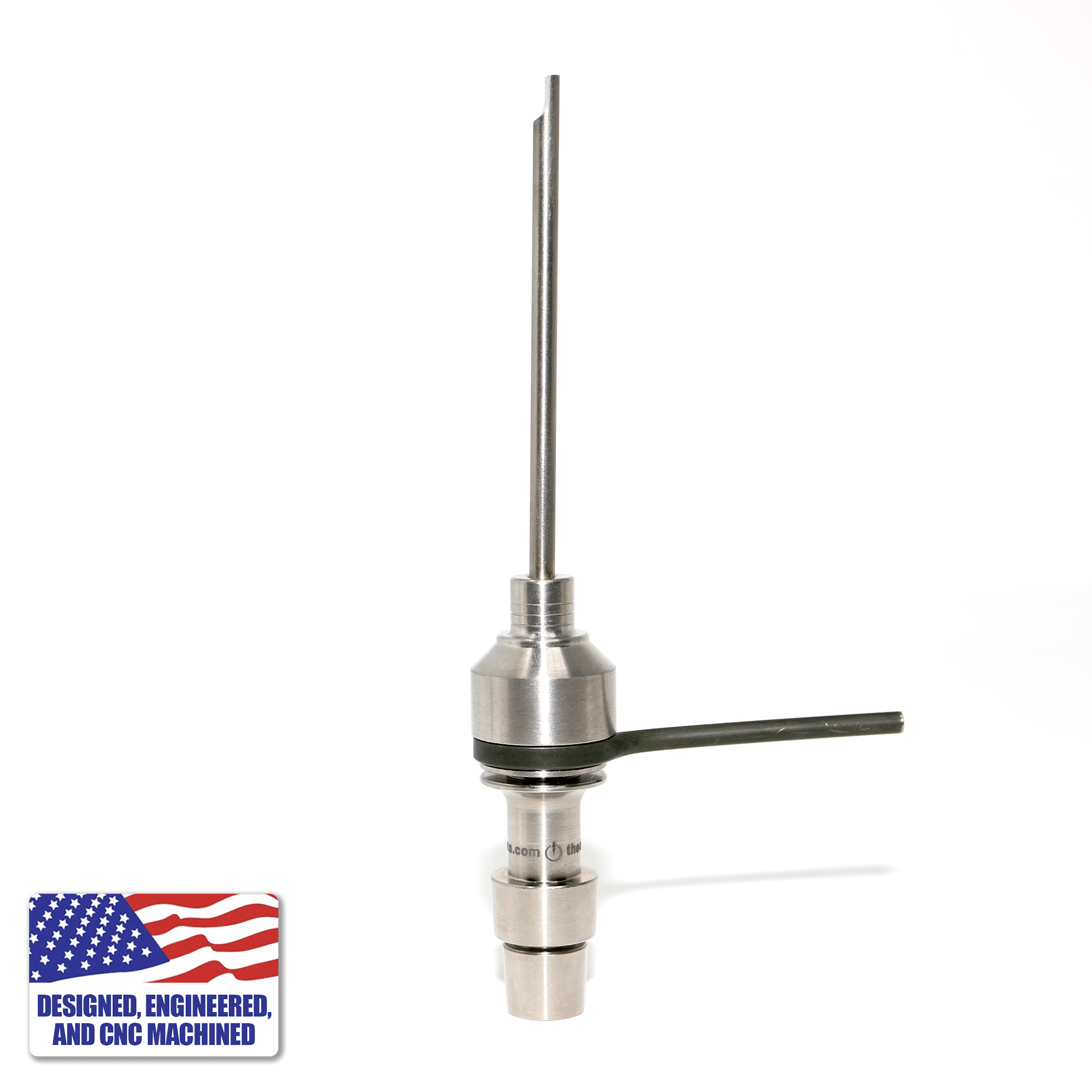 Titanium Dab Kit - Flat Coil | 18mm/14mm Male Adapter | Full Titanium Nail Stack View | TDS