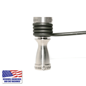 Titanium Dab Kit with 16-Hole Nail | 16mm Coil | 14mm/10mm Female | Profile View | TDS