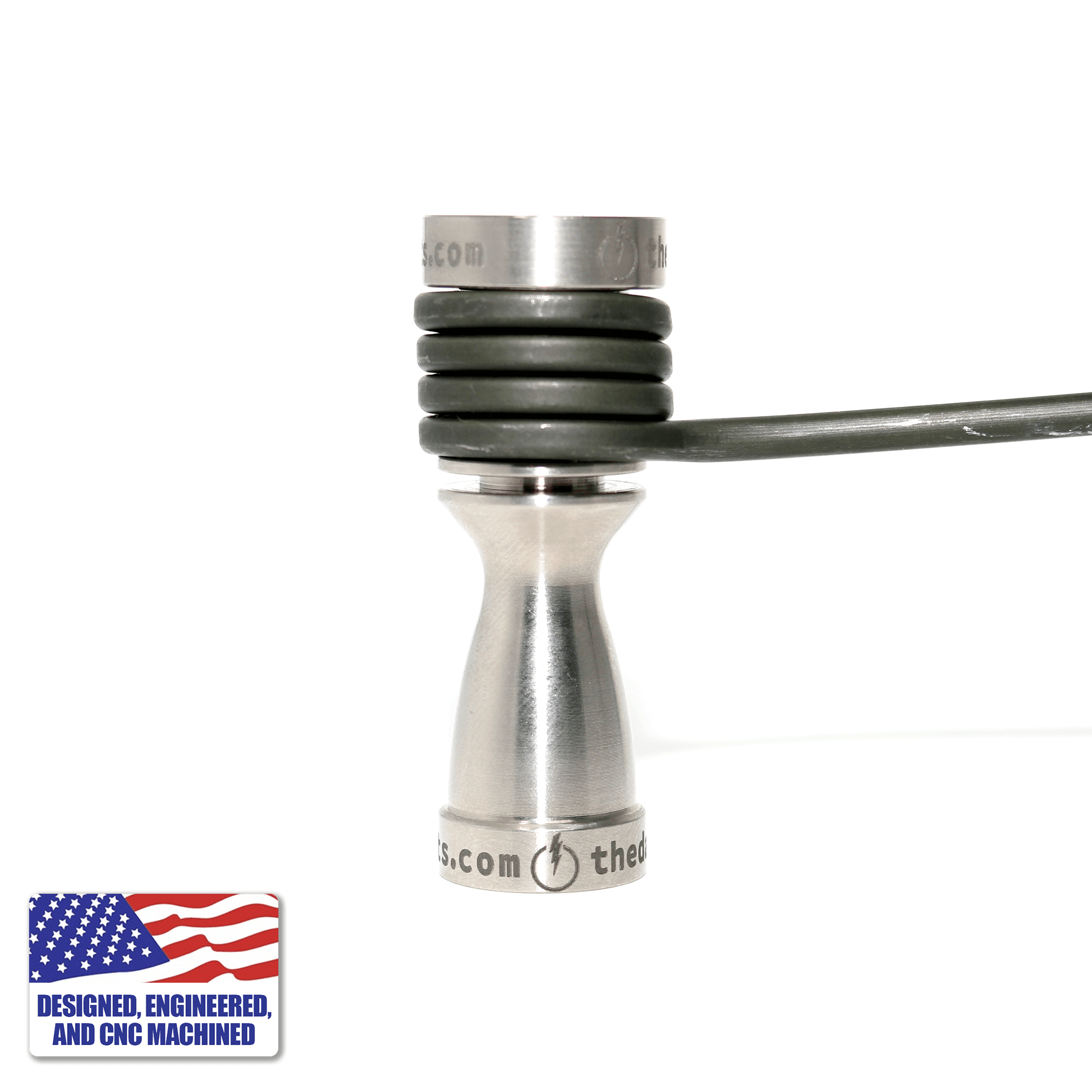 Titanium Dab Kit with 16-Hole Nail | 16mm Coil | 14mm/10mm Female | Profile View | TDS