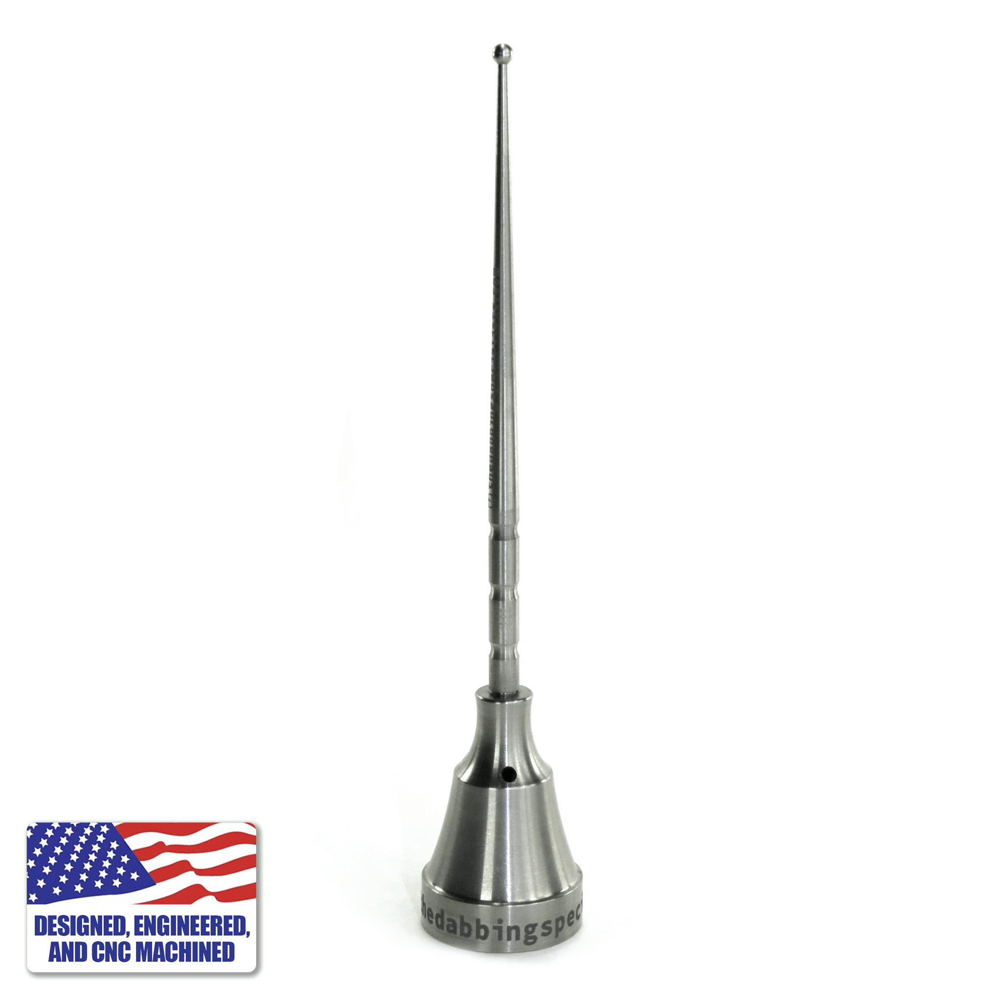 Titanium Kit - Scoop Ball Dab Stick and 3-Hole Carb Cap | Silver Color | the dabbing specialists