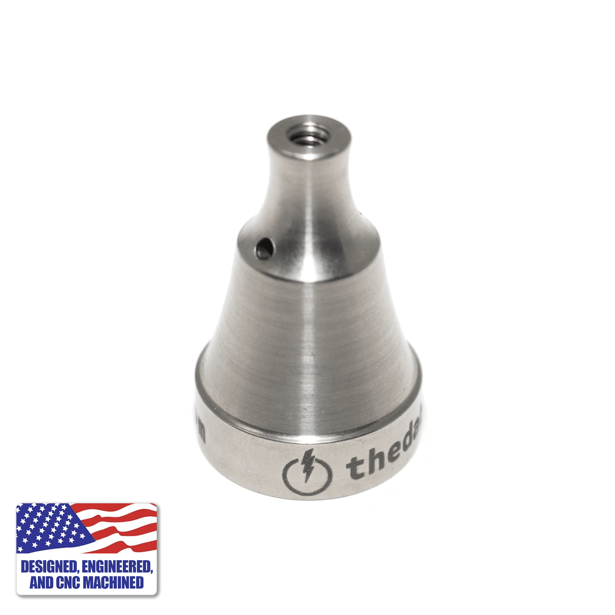 Titanium Carb Cap | Universal 2-Hole | High Velocity | Top Down Profile Image | TDS