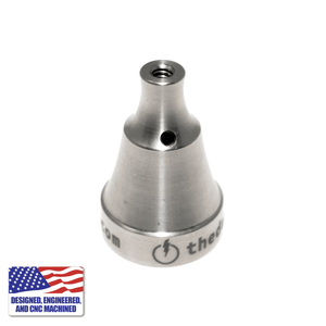 Titanium Universal Carb Cap 1-Hole Medium Velocity | Top View | the dabbing specialists