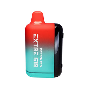 Extre 510 Vape Cartridge Battery | Red-Mint Green Color Profile View | TDS