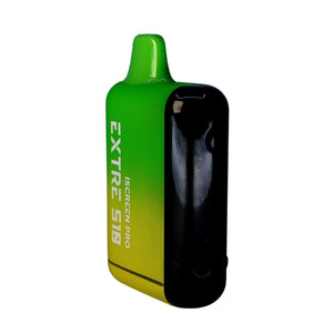 Extre 510 Vape Cartridge Battery | Green-Yellow Color Angled View | TDS