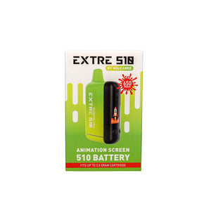 Extre 510 Vape Cartridge Battery | Green-Yellow Color Box Profile View | TDS