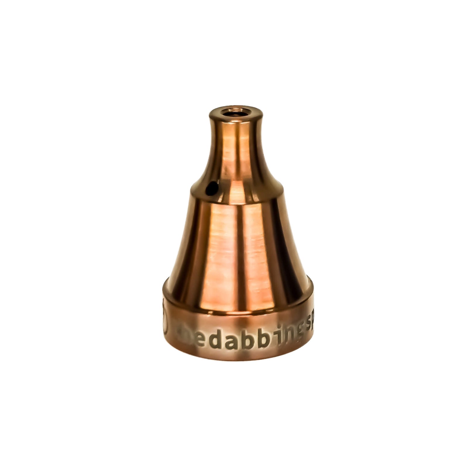 Titanium Universal Carb Cap 1-Hole Medium Velocity | Anodized Rosewood Profile View | TDS