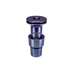 Titanium Male Nail Body Adapter | 18mm, 14mm | Purple-Blue Color Top View | the dabbing specialists