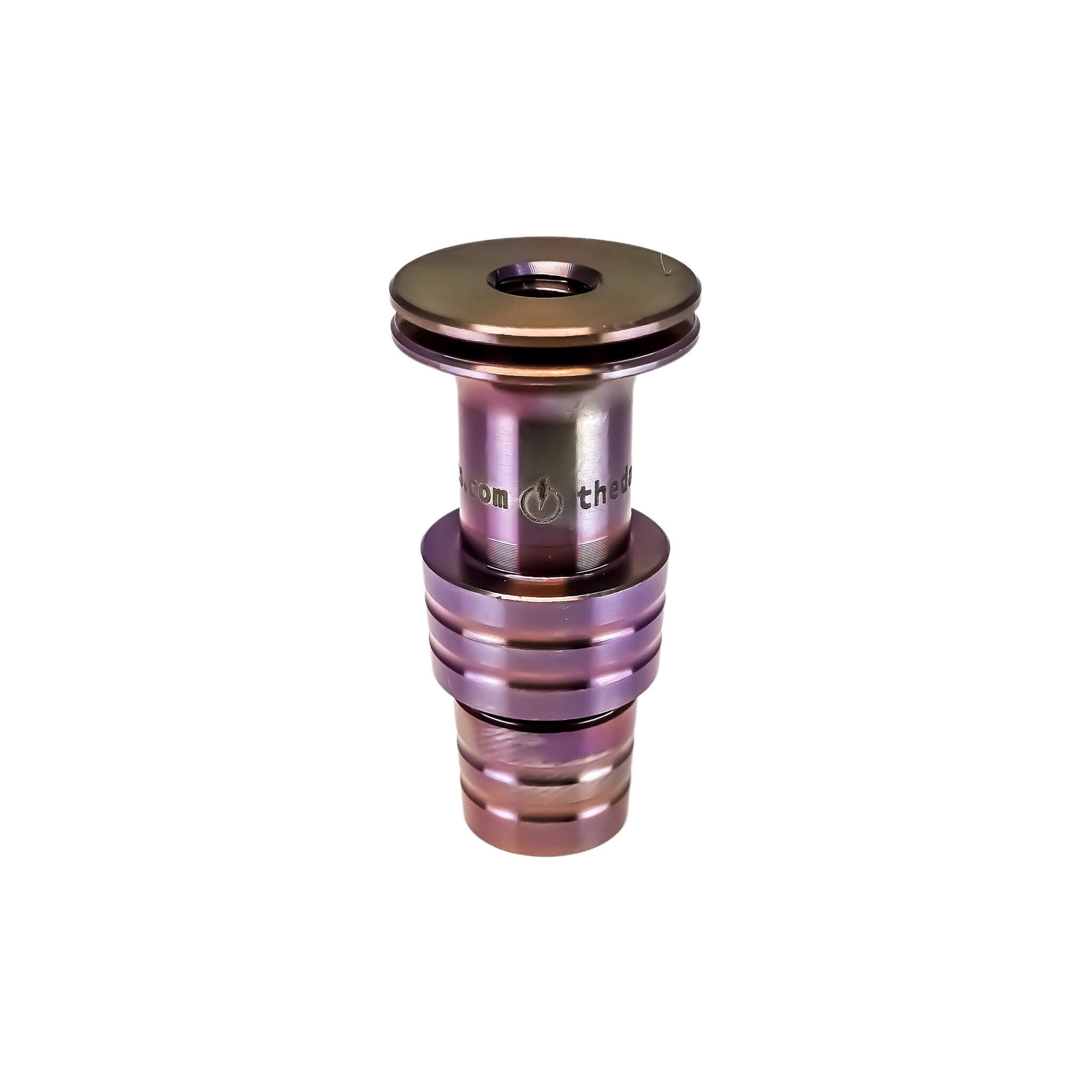 Titanium Male Nail Body Adapter | 18mm, 14mm | Rosewood Color Top View | the dabbing specialists