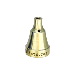 Titanium Carb Cap | Universal 2-Hole | High Velocity | Anodized Gold Profile View | TDS